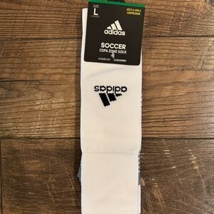 NWT - Adidas Copa Zone Soccer Sock - sz L - All White